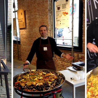 De Paellaman bereidt de Paella